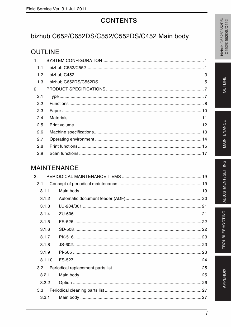 Konica-Minolta bizhub C452 C552 C552DS C652 C652DS FIELD-SERVICE Service Manual-2